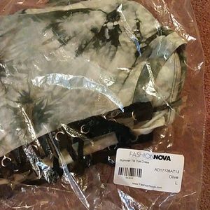 Brand new, junior L lace up, tye dye tunic